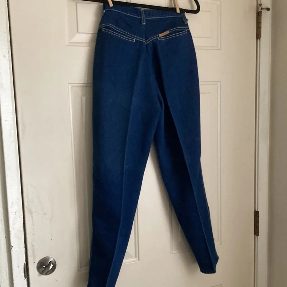 PS Gitano 1980’s high waist denim jean plain pocket size 8 24 x 27 top stitched - Picture 6 of 16